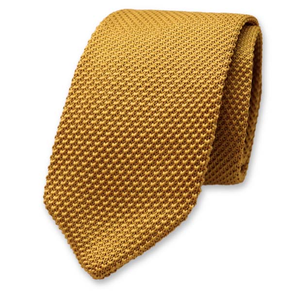 Verduisteren wat betreft Gehoorzaamheid Polyester gebreide stropdas | Goud