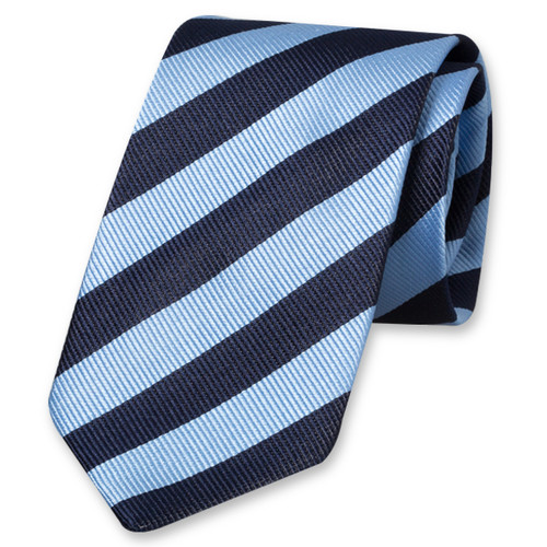 vriendschap Overtekenen cabine Gestreepte stropdas in blauw en donkerblauw