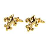 Gold Fleur de Lys Manchetknopen - Thumbnail 1